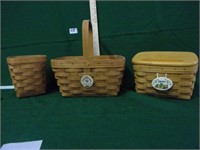 3 Longaberger baskets