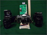 Chinon CS camera w/accs/case