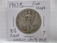 1943-S Silver Walking Liberty Half Dollar