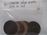 6- Canada Large Cents 1892-1919