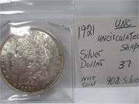 1921 UNC Uncirculated Silver Dollar 90% Silver