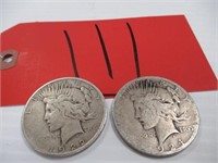 2- Peace Silver Dollar
