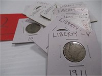11 Liberty Nickels