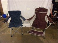 2 foldup chairs w/holders