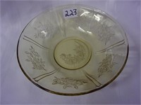 amber dep bowl (rose decor)