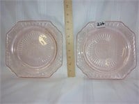 2 pink dep. plates