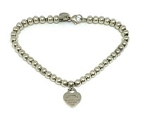Tiffany & Co. Beaded Bracelet w/Tiny Heart Tag.