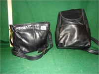 2 leather bags (1 Wilson Leather Co)