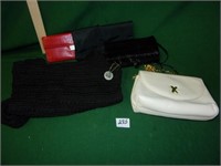 5 misc. clutches (white 1 tag says Picasco, Italy)