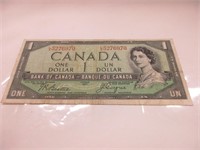 1954 DEVIL'S FACE  CANADIAN $1 DOLLAR BANK NOTE