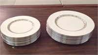 18 Lennox Springdale pattern saucers and plates