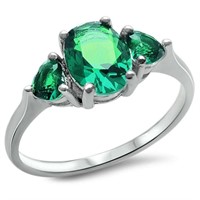 Oval & Heart Cut 2.05ct Emerald Ring