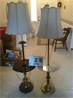 Lamp stands lot of 2 @ 55 inches tall