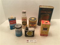 Vintage tins and other collectibles