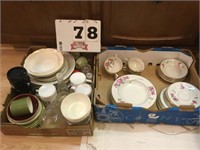 Kitchen wares plates cups misc