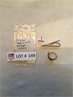 Ring, tie clasp and pin marked 925
