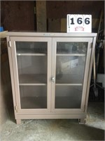 Metal cabinet with doors