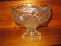 Heavy Glass Footed Bowl