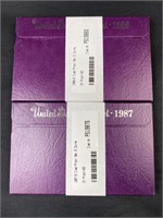 1986, 1987 Choice Proof-63 U.S. Proof Coin Sets