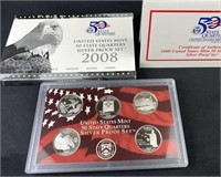 2008 U.S. Mint Silver State Quarters Proof Set