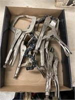 Box of vise grips a little bit of every kind