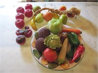Lot of Imitation Fruit & Vegetables