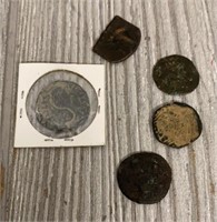 (5) Very old Roman Coins