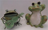 1 Metal & 1 Ceramic Frog