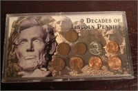 9 DECADES OF LINCOLN PENNIES COLLECTION
