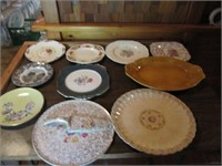Plate Lot & Cake Plate with Server