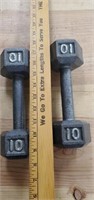 2.   10lb metal weights