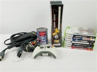 Console Xbox 360, fils, manette & jeux