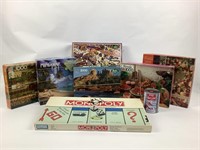 6 casse-têtes vintage & jeu Monopoly