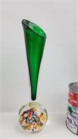 Vase à base en boule en verre soufflé