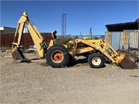 Case Tractor, Front Loader & Backhoe, Runs