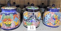 6 Amora Spanish Watering Pots with Lids