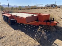 Triple Axle Equipment Trailer, Pintle Hitch, Ramps