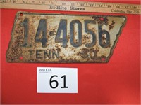 1950 Tennessee License Plate