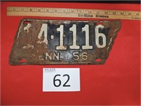 1956 Tennessee License Plate