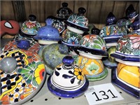 40 Spanish Pottery Lids Lot