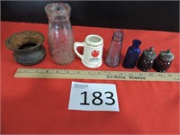 Vintage Bottle & Bowl Lot. Check out the Shakers!!