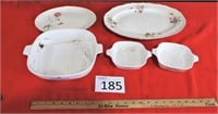 Vintage Serving Platters and Corning Ware Lot