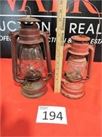 Two Vintage Railroad Lanterns