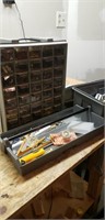 Tool box w/items, case screws