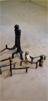 Group of antique andirons