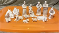14 Pc Set Porcelain Nativity Set