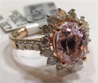 $5240 Appr. Morganite & Diamond Ring