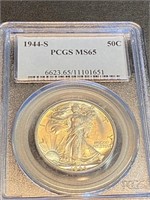 1944 s MS 65 PCGS Walking Liberty Half Dollar