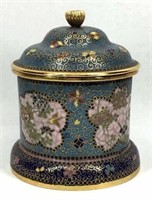 Ornate Cloisonne Lidded Jar