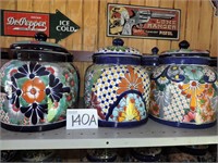 6 Spanish Water Jars with Lids